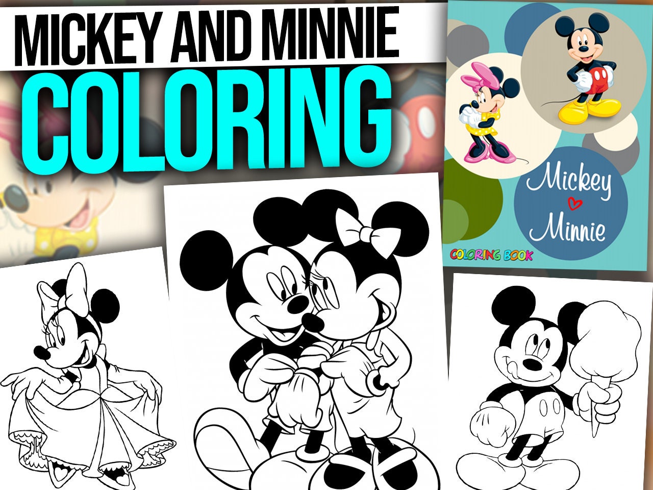 baby mickey and minnie coloring pages