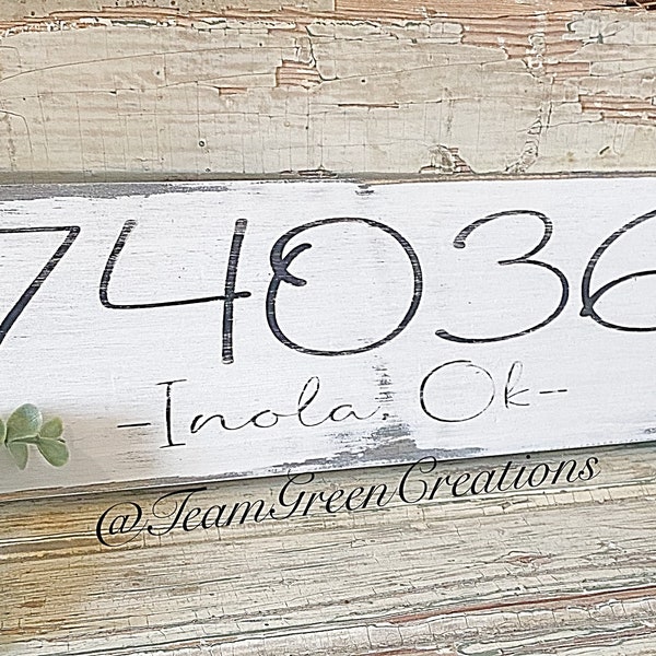 Zip Code Sign| Unique Wedding Gift  / Anniversary Gift | New Home Housewarming Gift | Realtor Gift | Gift for Her/ Wood sign/Farmhouse