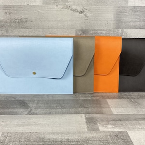 A4 Colour Leather Document Wallets