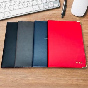 A4 Smooth Faux Leather Document Folder. Personalised Document Folder | Car Documents, Document Holder, Home Documents, Certificate Holder