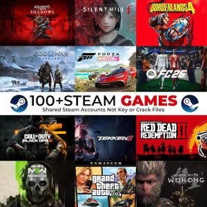 Más de 100 juegos de Steam / Activación sin conexión / Cuenta de Steam / Entrega instantánea