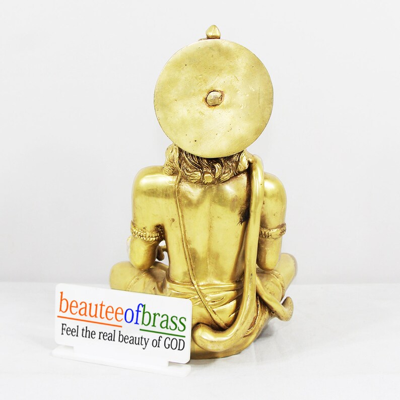 Lord Hanuman Brass Statue Blessing Sitting With Folding Leg Etsy