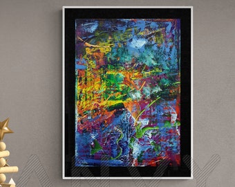 Abstrakte Malerei, Fine Art Print, Acryl-Malerei, moderne Wand Dekor Druck 70 x 50 cm
