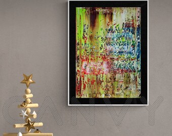 Abstract painting, fine art print, acrylic painting, modern wall décor print 70 x 50 cm