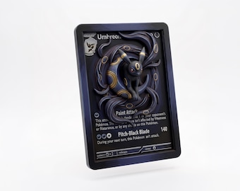 Umbreon 3D Resin-Printed and Hand-Painted Card Collectible