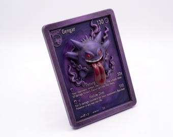 手作りゲンガー3Dポケモンカード - ディスプレイコレクター向け - Etsy 