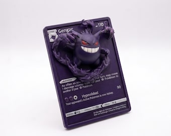 Gengar 3D Resin-Printed and Hand-Painted Card Collectible
