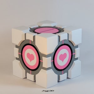 Portal Cube Piggy Bank Coin Bank 3D Printed Companion Cube and Storage Cube