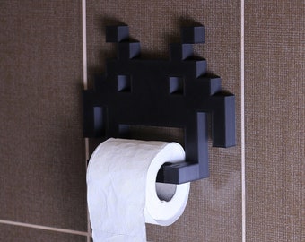 Space Invaders Toilet Paper Holder - 3D Printed Invader