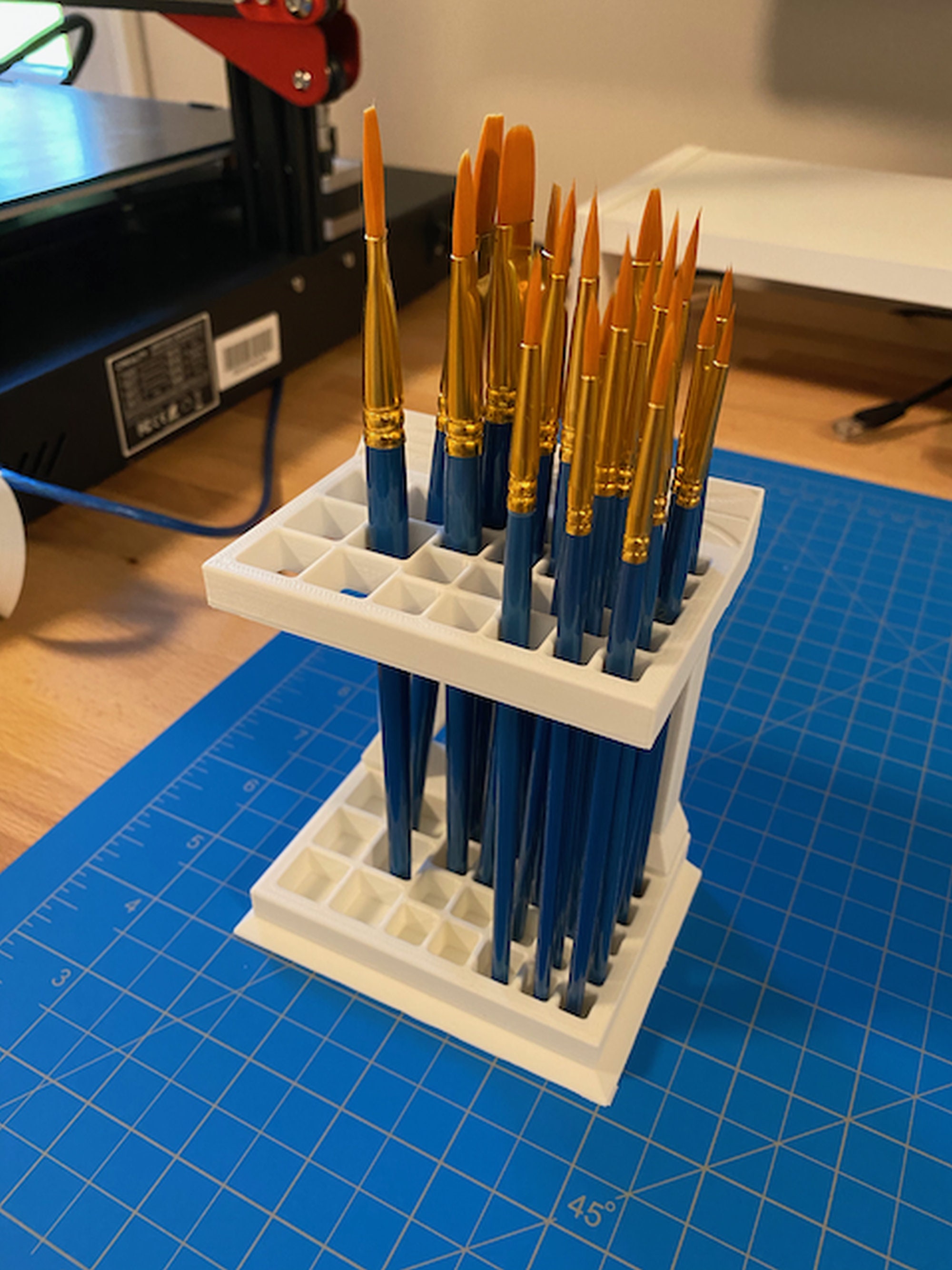 Paintbrush Holder Paint Brush Organizer Stand 3D Printed Etsy