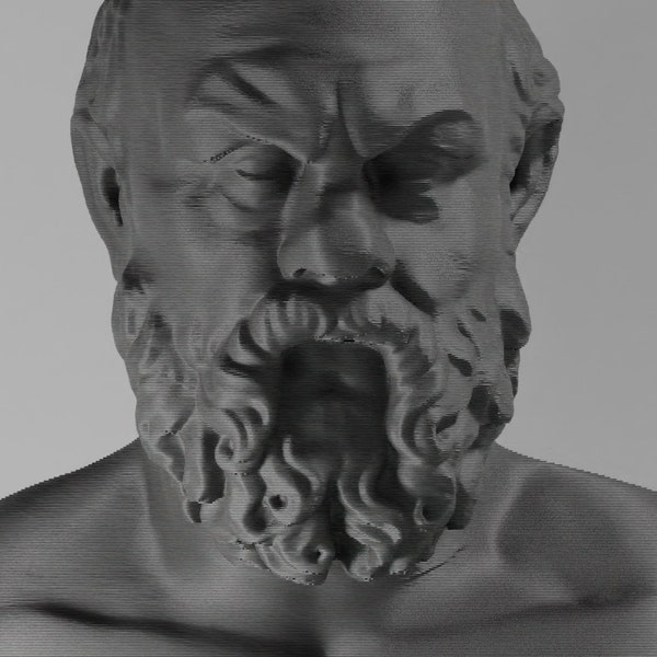 Bust of Socrates - 3D Printed Sculpture Replica