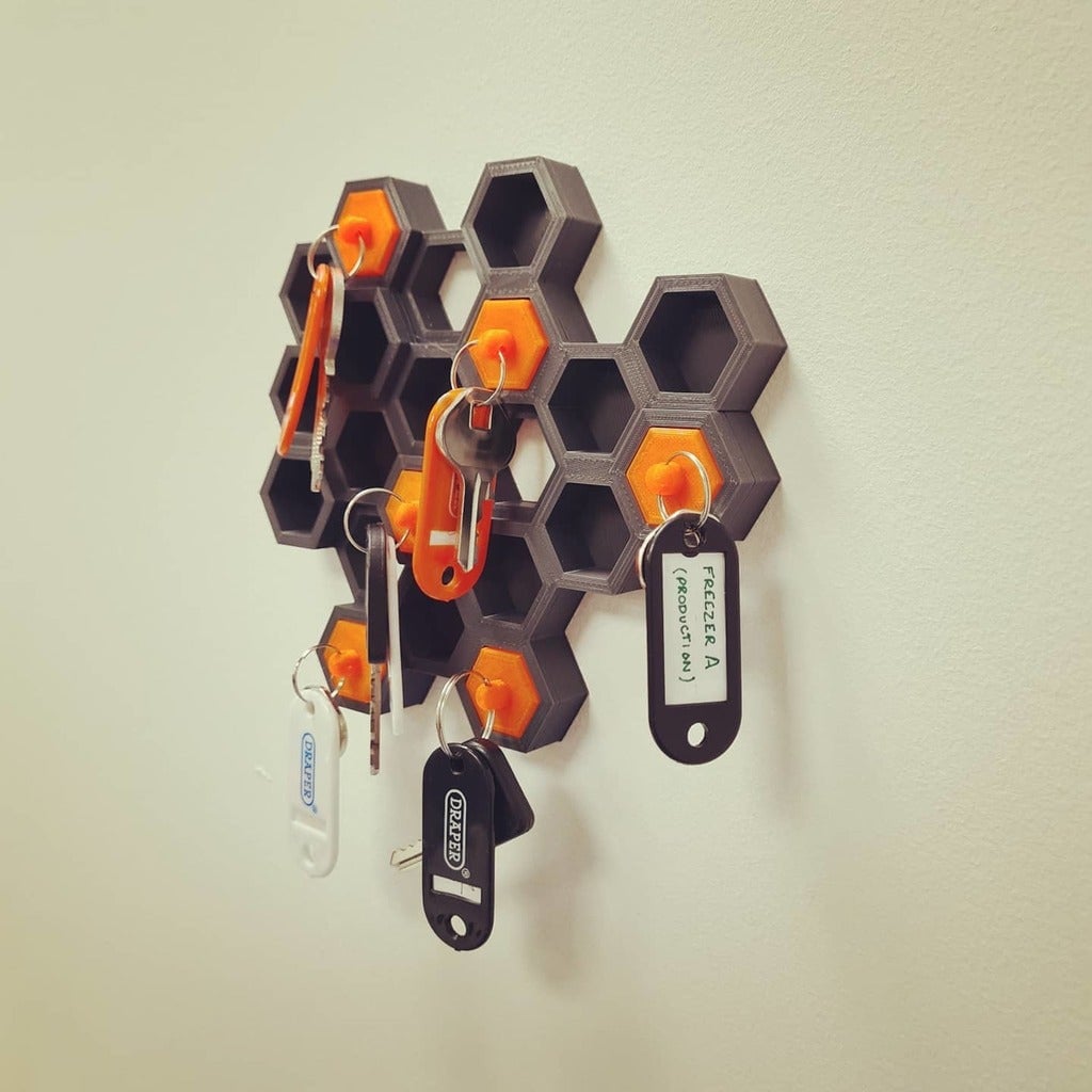 3D Printed Hexagon Key Holder Key Organizer Etsy