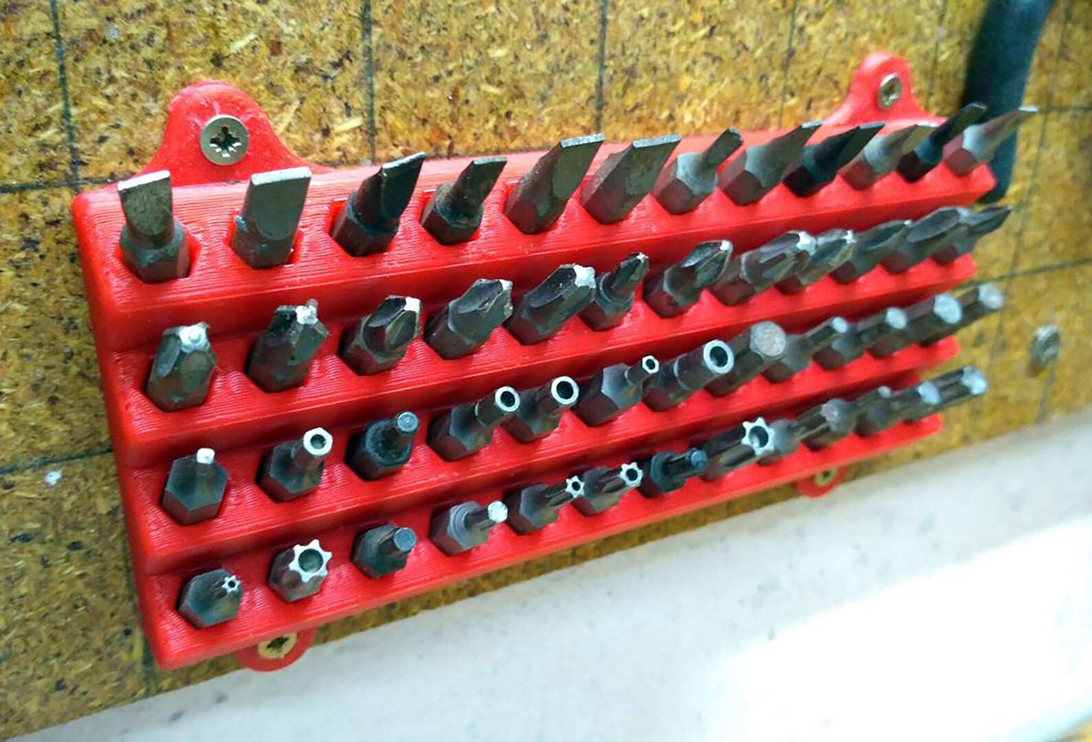 Drill Bit Organizer Screwdriver 1/4 Bit Wall Holder 3D Etsy