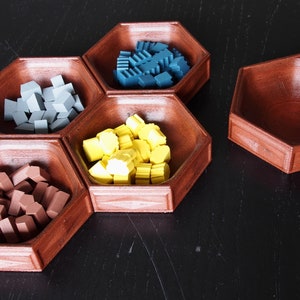 Token Trays for Board games - Stackable - 3D Printed Boardgame Player Token Bowls