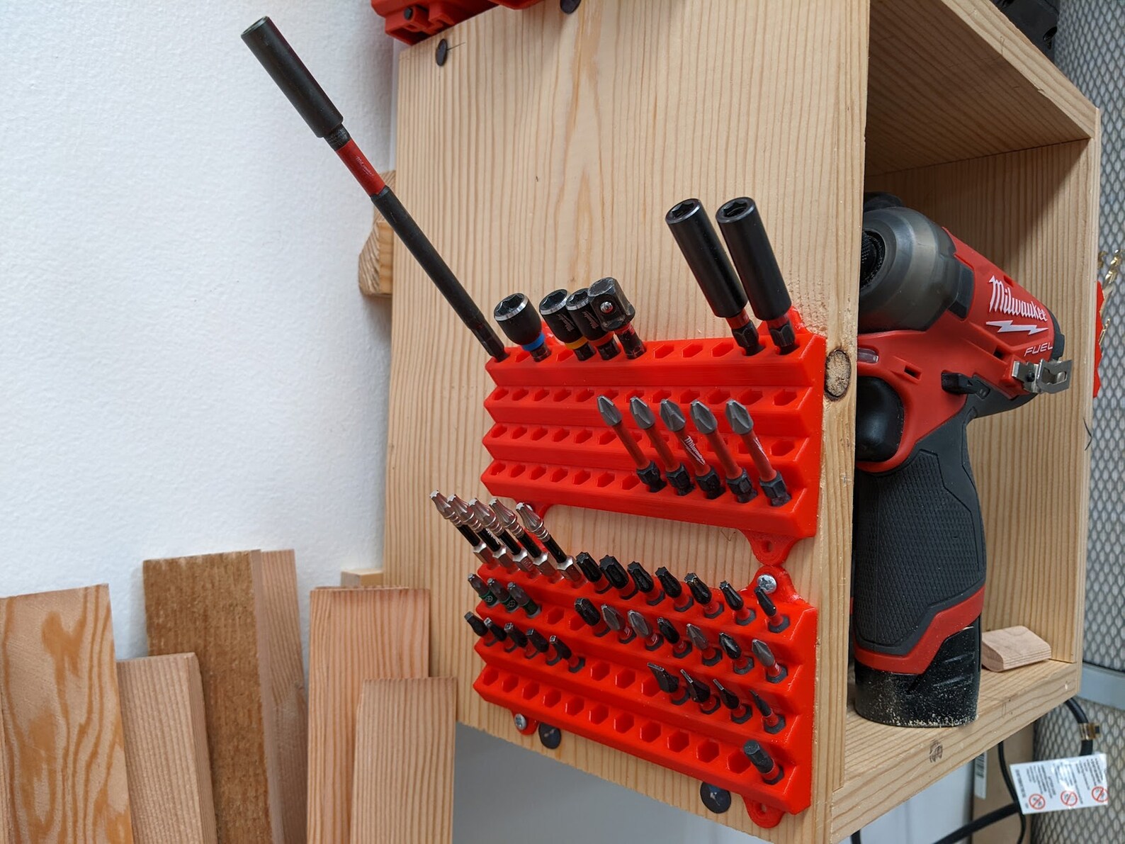Drill Bit Organizer Screwdriver 1/4 Bit Wall Holder 3D Etsy