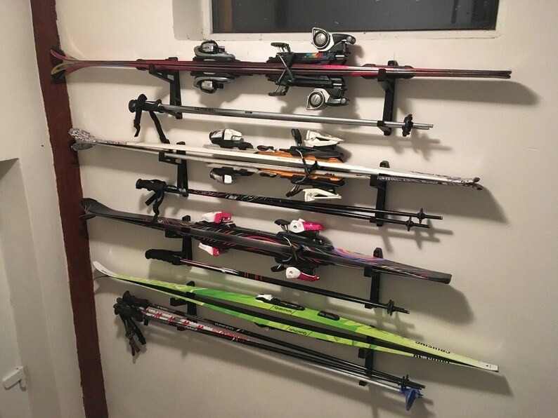 Wall Mount Set for Skis and Poles 3D Printed Etsy