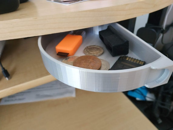3D Gedruckt unter Schreibtisch Schublade Drehbares Tablett Büro  Aufbewahrung - .de