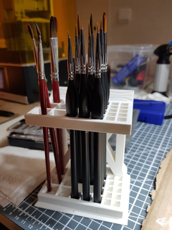 Paintbrush Holder Paint Brush Organizer Stand 3D Printed 