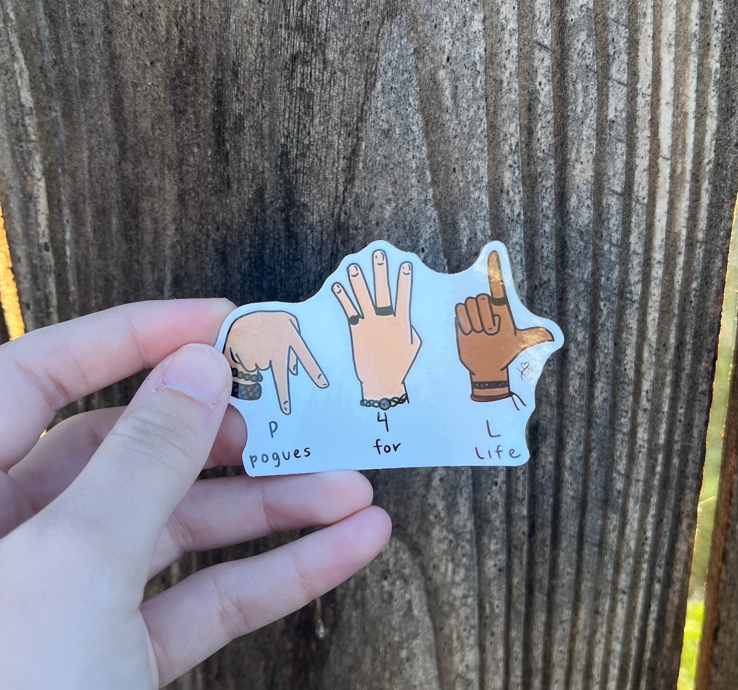 Pogues 4 Life ASL Sticker - Etsy