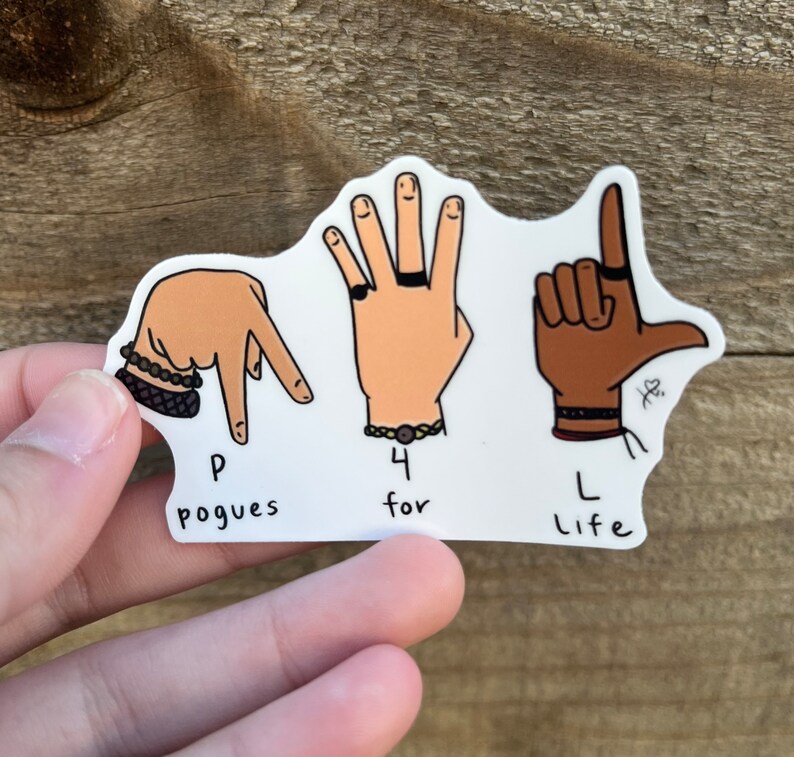 Pogues 4 Life ASL Sticker - Etsy
