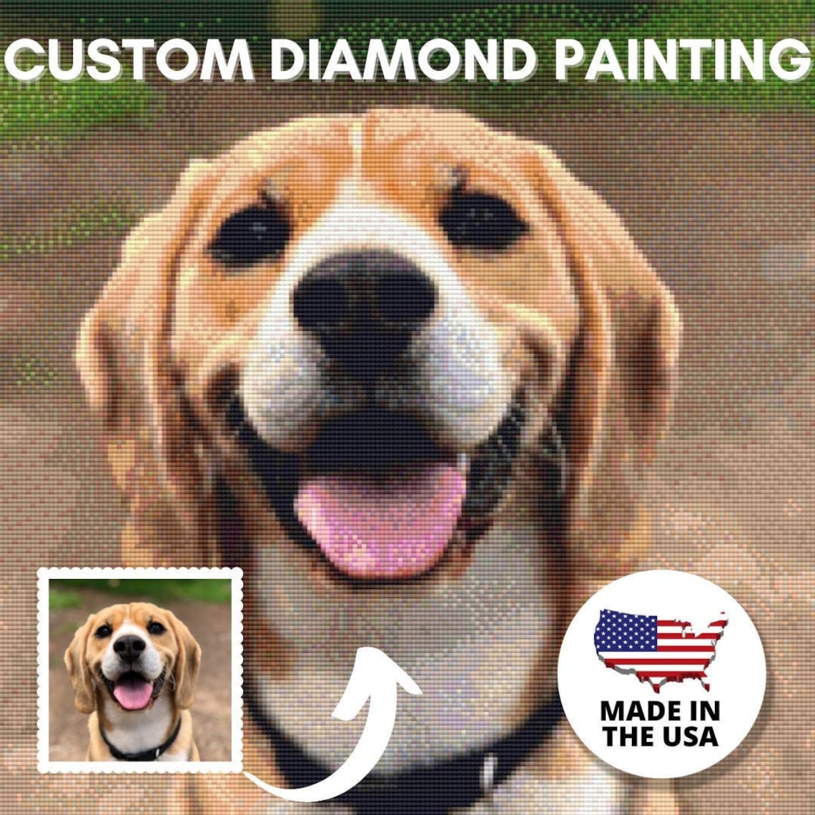 Custom Diamond Painting Kits for Adults 5D DIY Made in USA Etsy