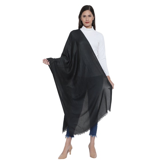 plain black pashmina shawl