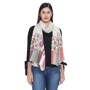 Handmade Cashmere Pashmina Kani Semi Cutting Palla Stoles Scarf Shawl Wrap