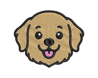 Diseño de bordado de Golden Retriever: descarga instantánea, archivo de bordado, adorable diseño de bordado de Golden Retriever