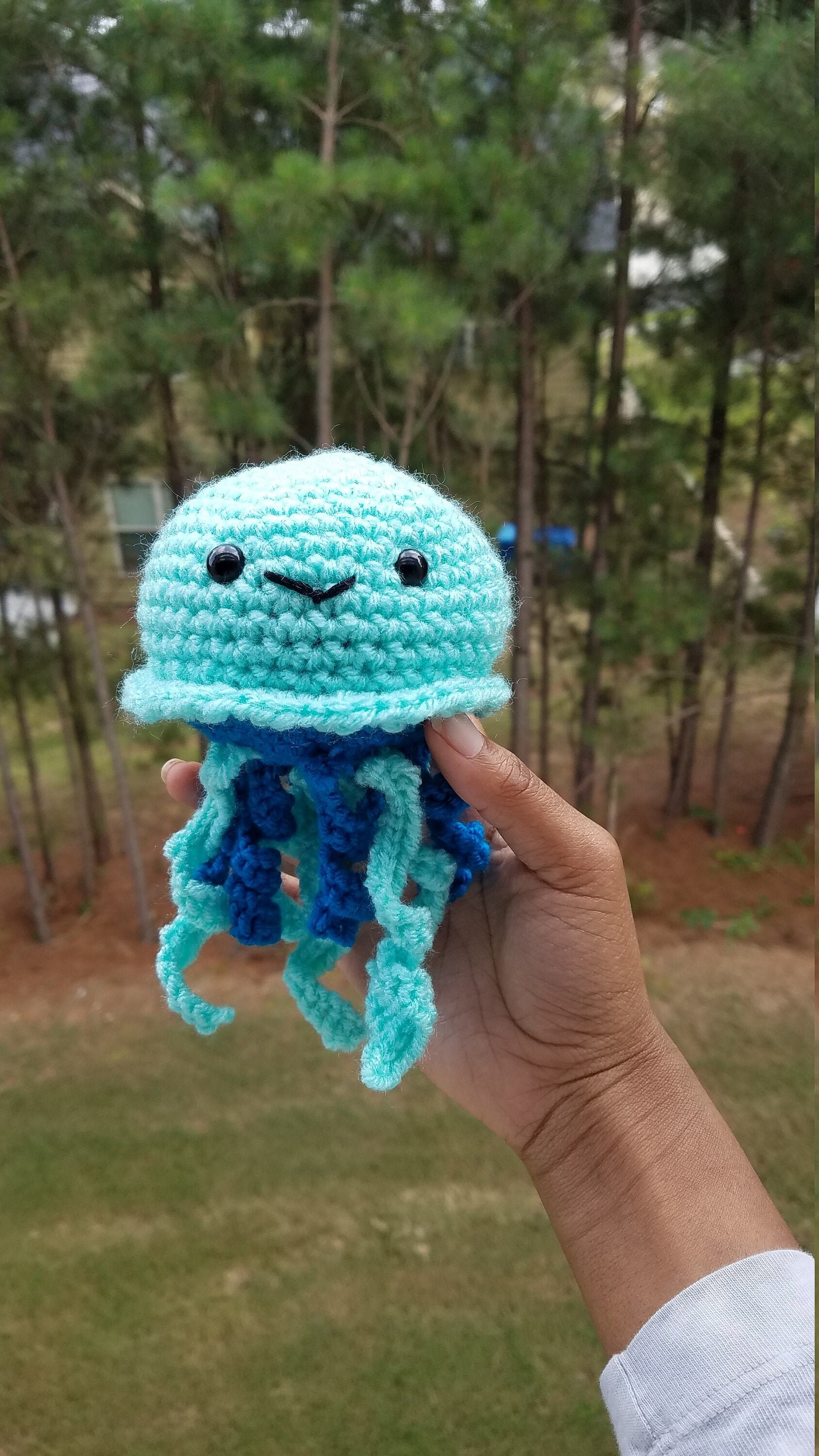 Crochet Jellyfish Crochet Jellyfish Plushie Amigurumi Etsy