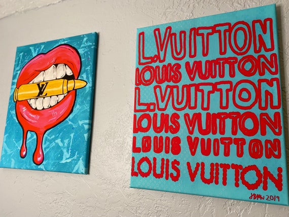 louis vuitton lip wall art