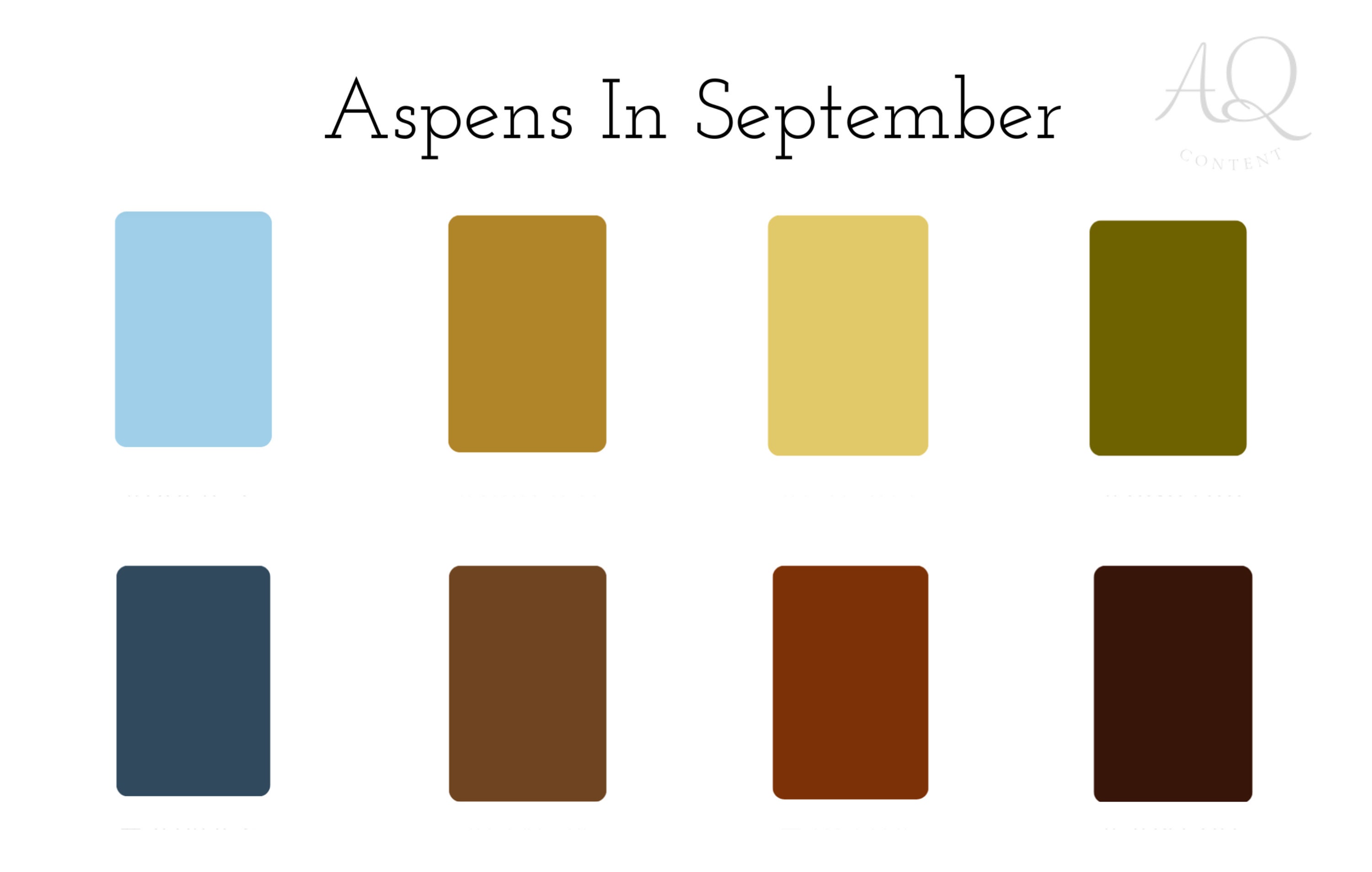 Aspens in September Color Palette PNG With Hex Codes Etsy