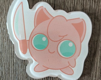 Better Choose Jigglypuff - Cute Kawaii Pocket Monster Glitter Epoxy Acrylic Magnet