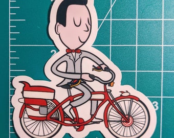 Pee-wee's Bike - Cute Vinyl Laminate Sticker