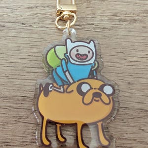 Finn and Jake - Cute Kawaii Adventure Time Epoxy Acrylic Keychain Charm