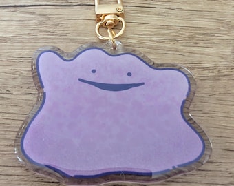 Ditto - Cute Kawaii Pocket Monster Epoxy Acrylic Keychain Charm