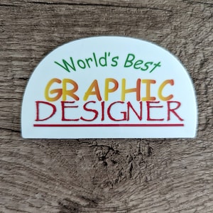 World&#39;s Best Graphic Designer - Funny Papyrus Comic Sans Kerning Vinyl Laminate Sticker