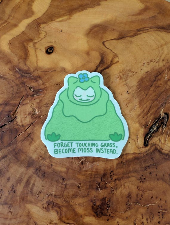 Mossy Snorlax - Vinyl Laminate Touch Grass Pokopia Sticker
