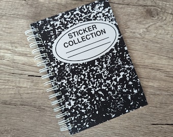 Composition Sticker Keeper - Reusable Sticker Collection and Storage Book - 50 Pages, 4" x 6"