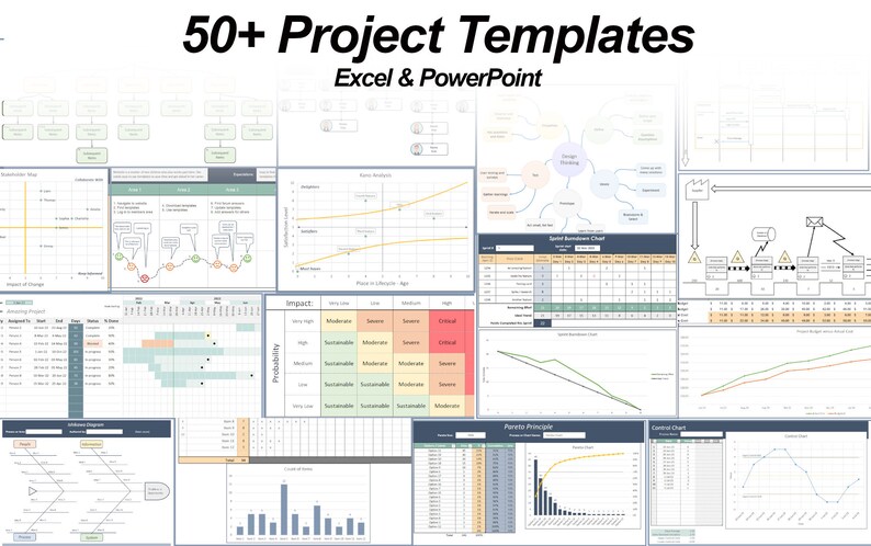 50 Project Management Templates in Excel and PowerPoint 画像 1