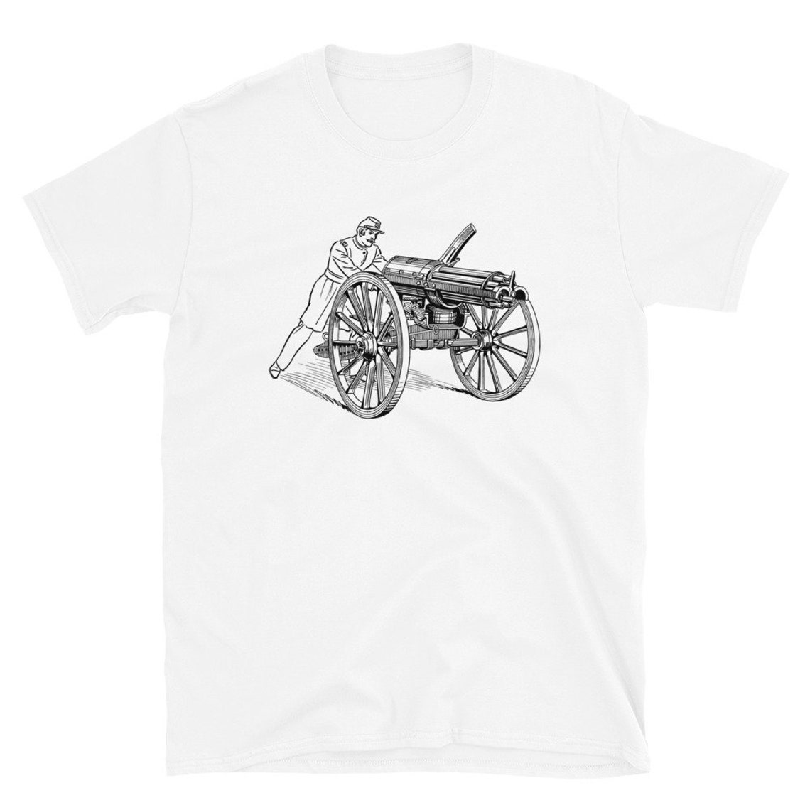 Gatling Gun Tshirt, Gatling Gun Shirt, Machine Gun Tshirt, Gun T
