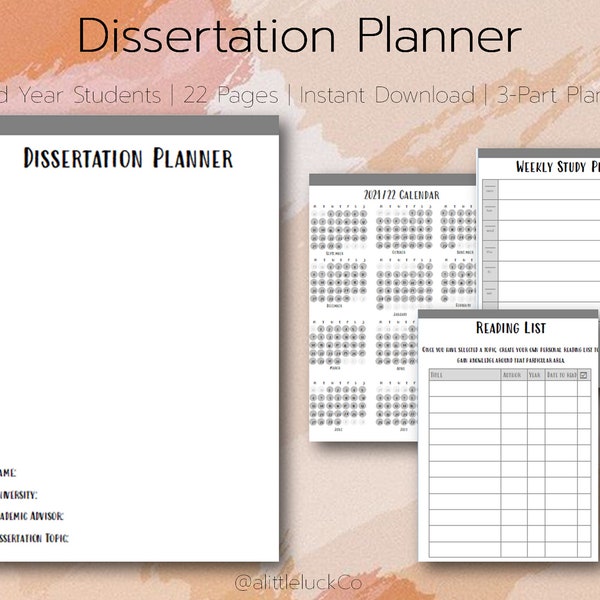 free dissertation planner Dissertation Planner
