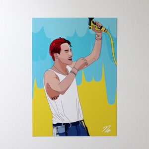 It&#39;s Raining Jimin Art Print - BTS Bangtan Butter Park Jimin Fanart Signed Digitally Drawn Original Artwork
