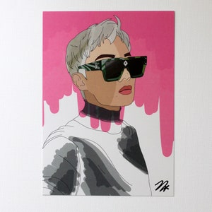 J-DOPE Art Print - BTS Bangtan J-Hope Hoseok LV Selfie Fanart Signed Digitally Drawn Original Artwork
