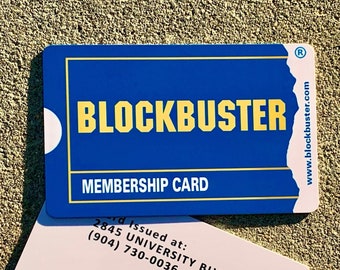 Blockbuster Membership Card - Customizable Details with name or photo - Block buster 80&#39;s