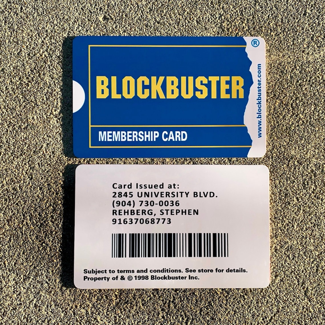 Blockbuster Membership Card Customizable Details With Name Etsy Blockbuster Membership Card Customizable Details With Name Etsy