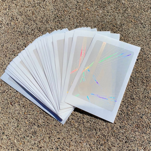 Hologram overlays - Web & Earth id card Teslin / 100 pack / PVC id Card