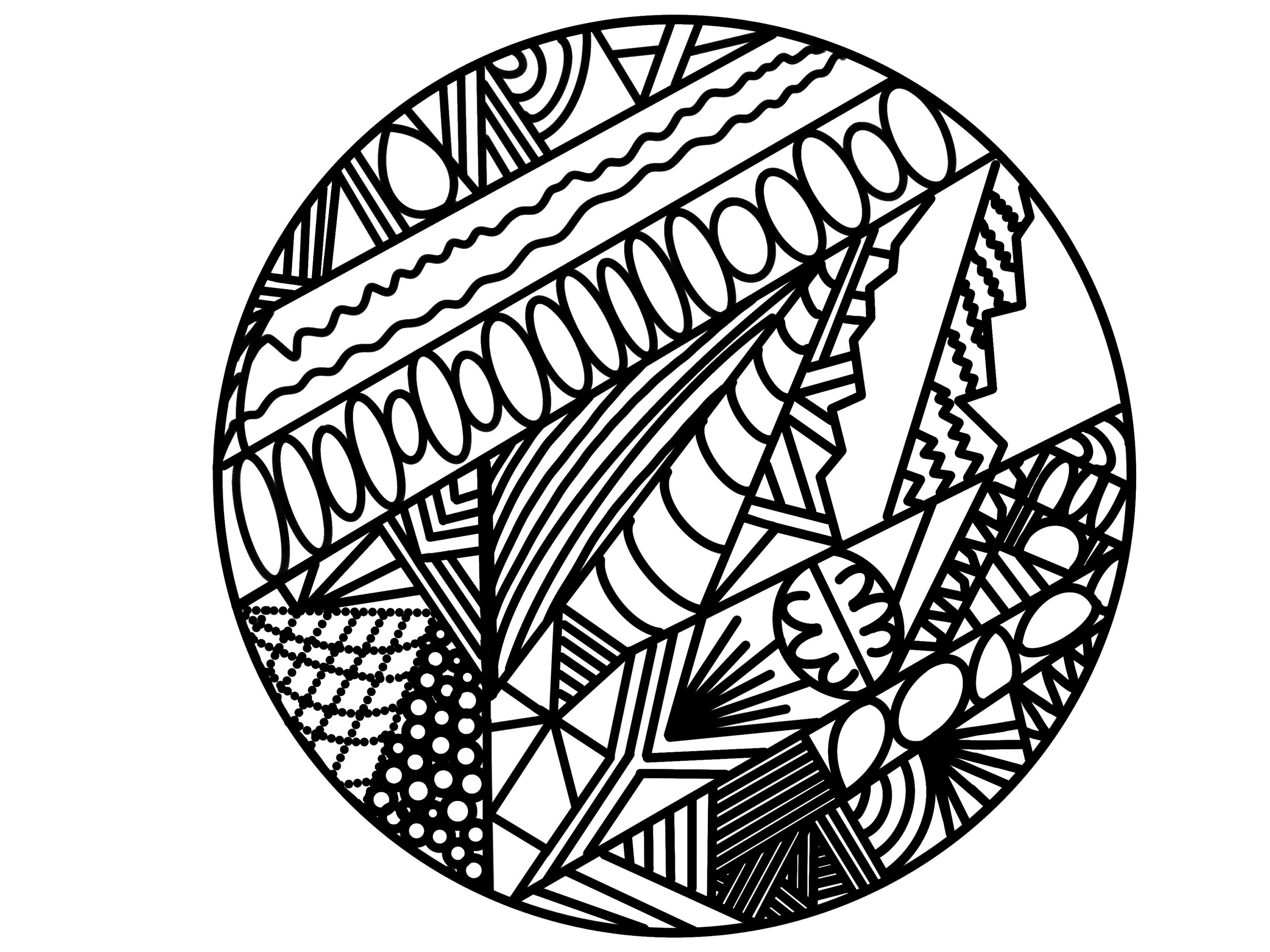 Coloring Page Circle - Etsy