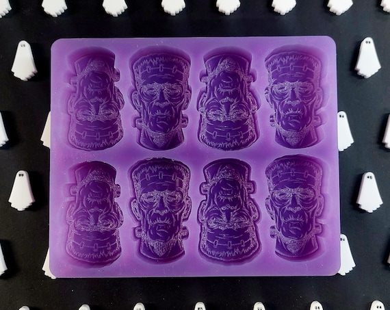 Frankenstein 8 cell Silicone Mould (HB SIZE) for wax resin soap etc