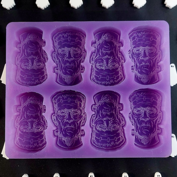 Frankenstein 8 cell Silicone Mould (HB SIZE) for wax resin soap etc