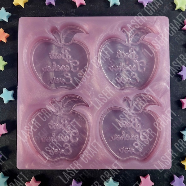 Best Teacher Ever Apple Silicone Mould